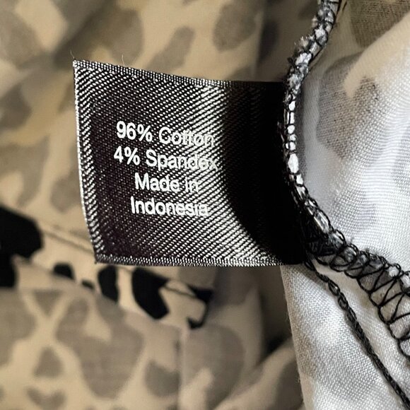 Lane Bryant Button Down Blouse Animal Print Top Plus Size 26 Black White u - Picture 9 of 10